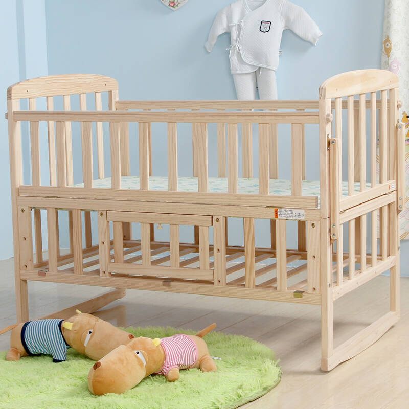 智冠进口松木无漆实木婴儿床宝宝游戏多功能床 998x zg-998x实木婴儿