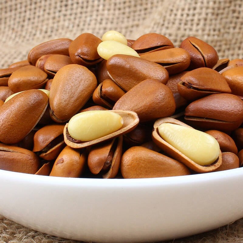 壳壳果 坚果零食 东北红松子 开口松子165g