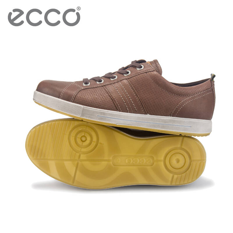 爱步ecco 安德鲁 男鞋系带休闲鞋 541514 棕色11022 43
