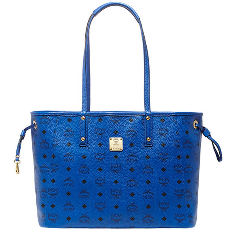 mcm 女款蓝色包中包子母包双面手提单肩包 mwp4avi38lm001 自营