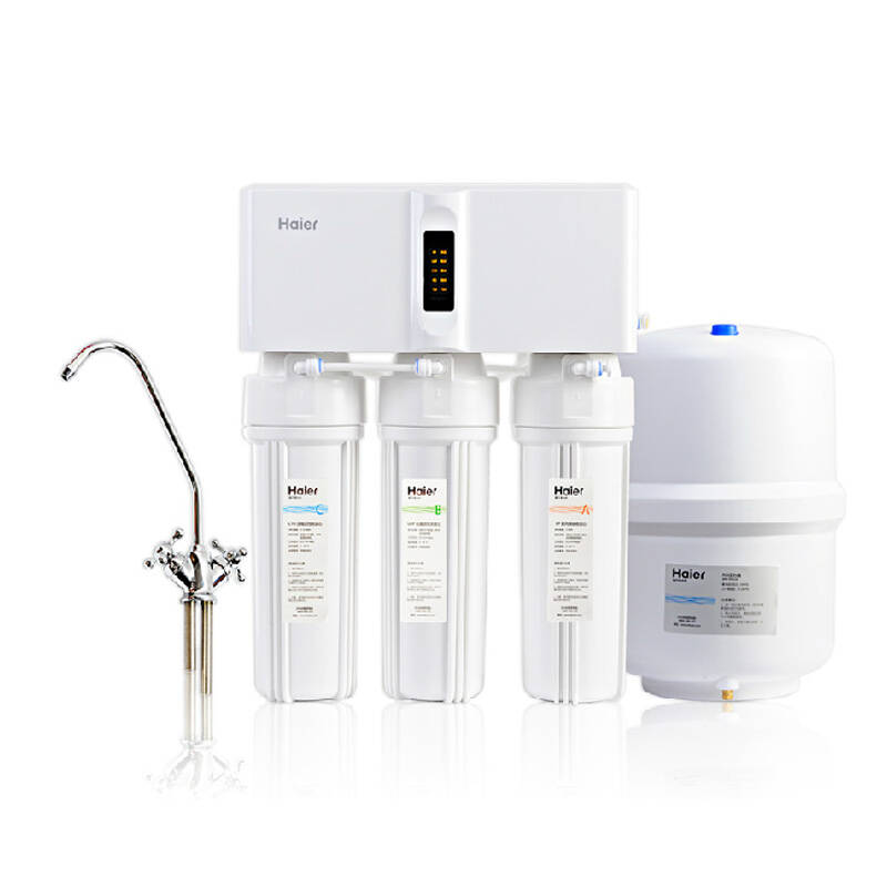 海尔(haier)家用净水器直饮机 hro5012a-5 ro膜反渗透双出水纯水机