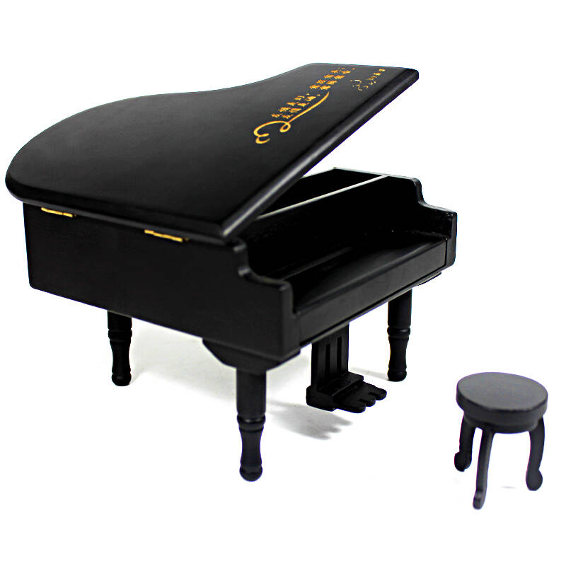 千里鹅毛 钢琴八音盒 diy定制雕刻 木质音乐盒摆件节日生日小礼品