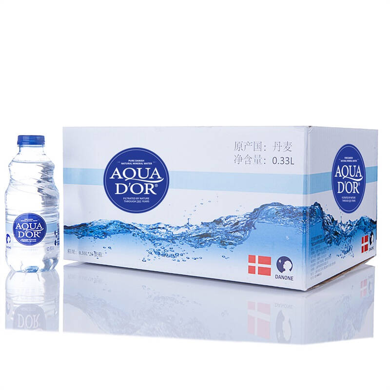 艾可多(aqua d'or)天然矿泉水 330ml*20 整箱 自营