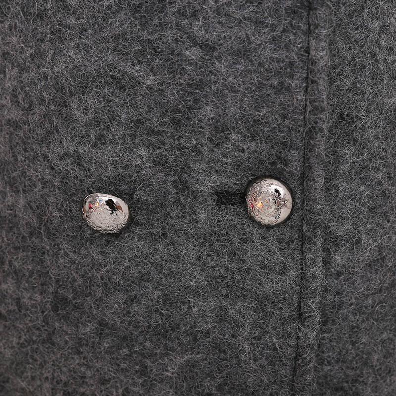 蓝贝紫韩版秋冬新款修身显瘦时尚百搭包邮毛呢大衣【14-l4s202】 灰色