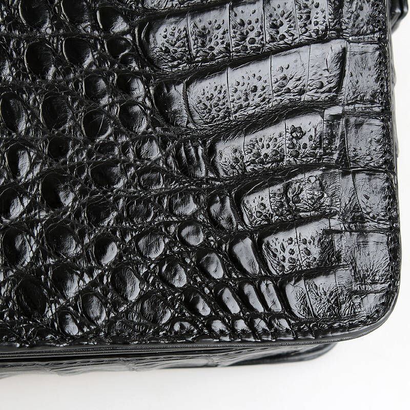 zero意大利零度商务公文包 男士横款单手提包 鳄鱼皮头部lh66226-1