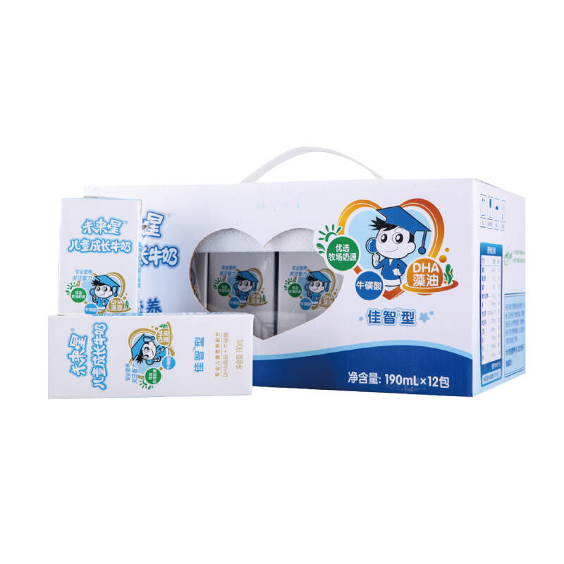 【牛奶商城】蒙牛未来星儿童成长牛奶佳智型 (190ml*12)箱