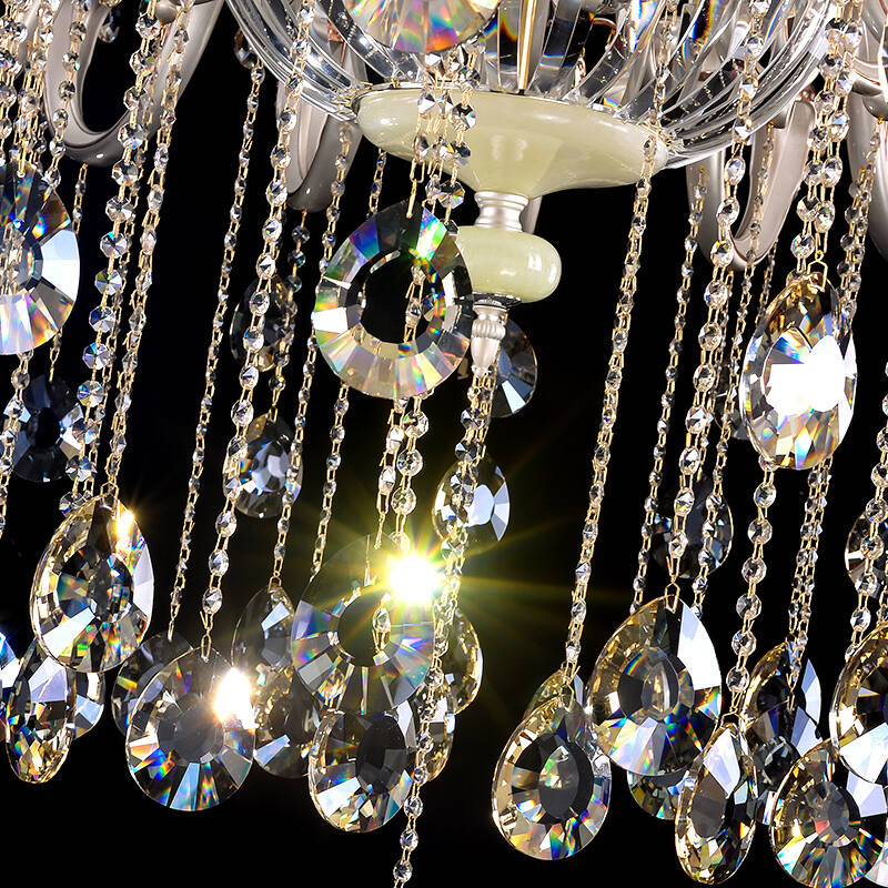 【3免1】尊阁预售天然玉石灯水晶吊灯 酒店工程客厅欧式灯青玉案z065