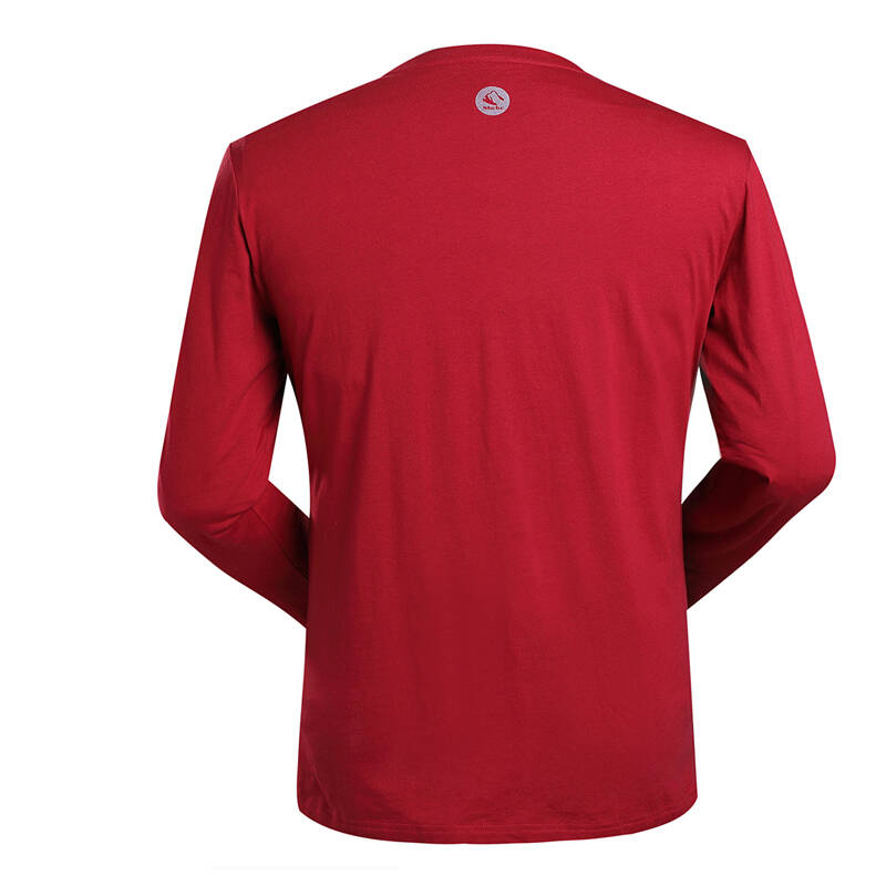 shehe极星户外t恤男款圆领长袖体恤衫文化长t951509d 枣红 l【图片 价