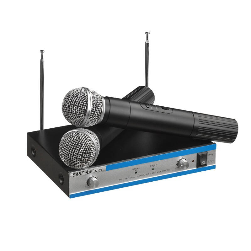 先科(sast)n-09 无线麦克风 电脑k歌话筒 无线话筒 卡拉ok麦克风 一拖