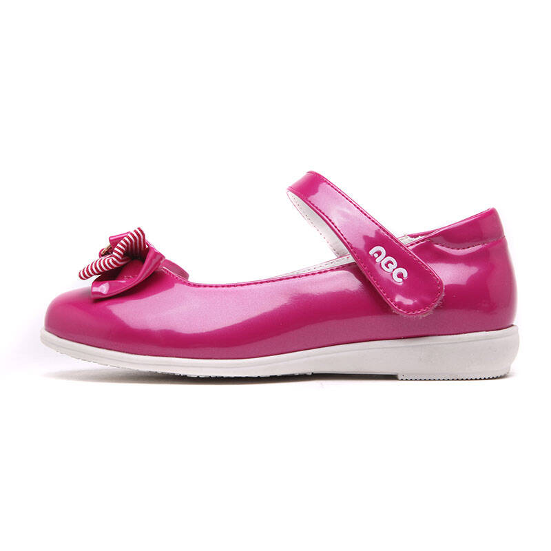 abc童鞋 女童鞋2015春季新款 女童公主鞋单鞋儿童皮鞋方口鞋 玫红 33