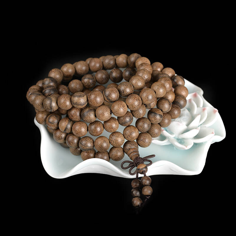 东帝汶虎沉沉香108颗佛珠手串 8mm 108颗 标准男女款