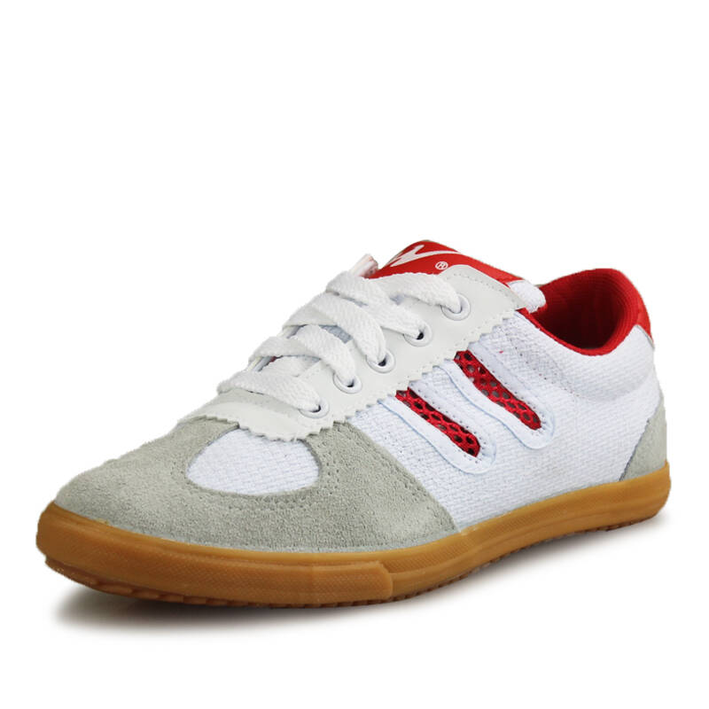 双星dsa725 排球鞋武术鞋训练鞋帆布鞋轻便透气晨练鞋 白色 36/230