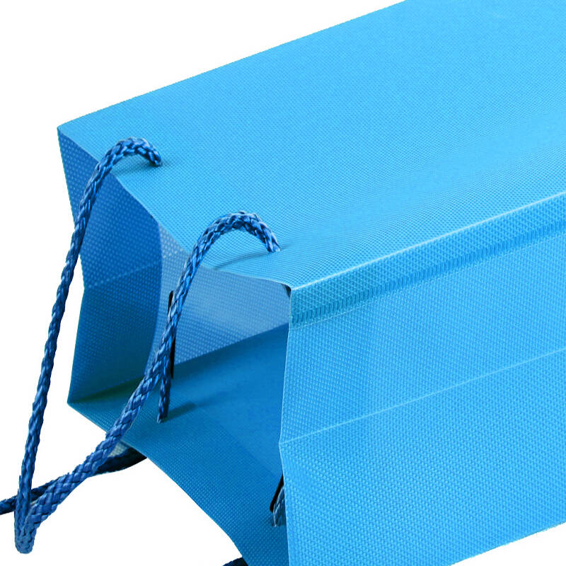 六角纹2f短蓝色 节日礼品袋红酒袋子 33*17*8双支装