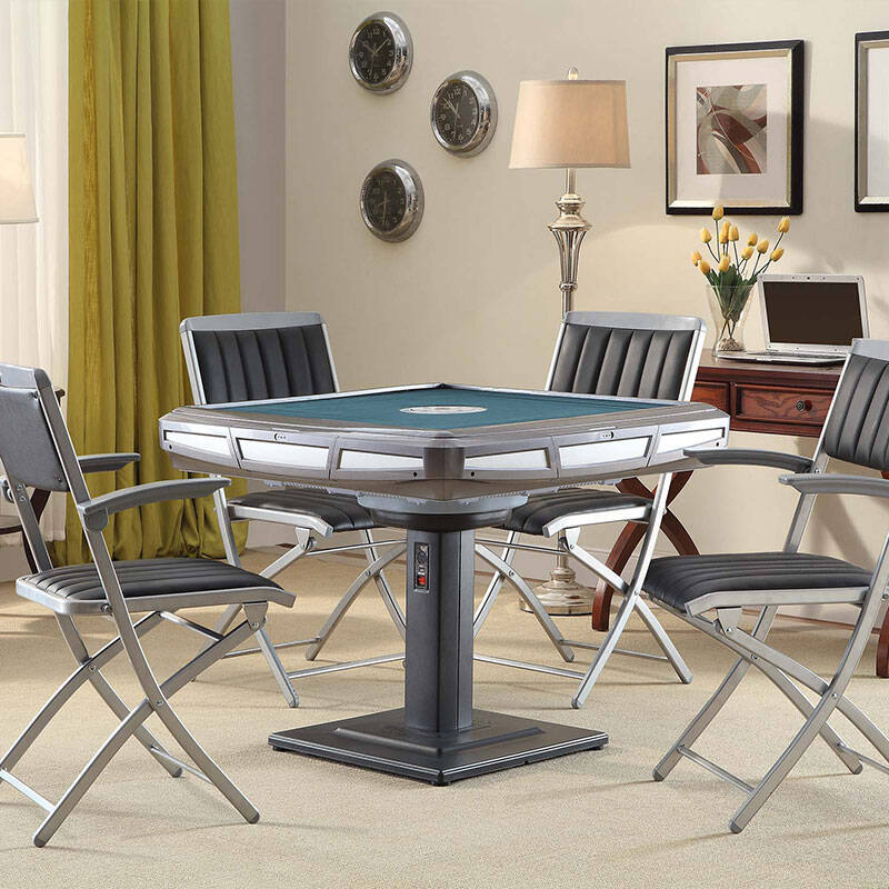 国仕·豪杰银灰 自动麻将机 超薄麻将机 商务麻将机 中间固定立柱脚