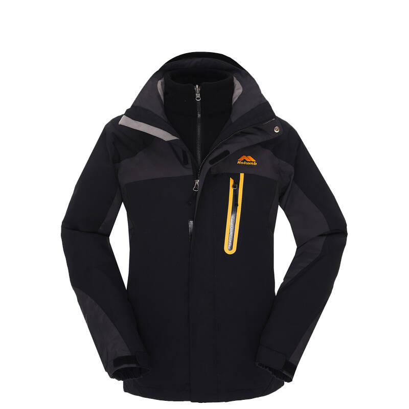 kolumb哥仑步14秋冬 三合一冲锋衣 男款 芝麻黑/稳健灰 2xl