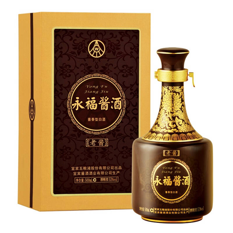 【京东超市】五粮液 53度永福酱酒(老酱)500ml*6瓶