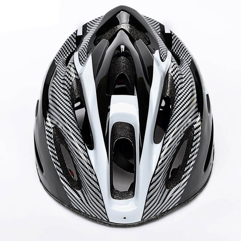 greenroad/绿道 自行车头盔 21孔超轻分体骑行头盔 白黑色