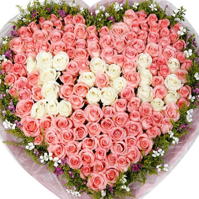 爱尚鲜花速递 99朵玫瑰花鲜花花束 送女友生日礼物 全国花店送花 b款