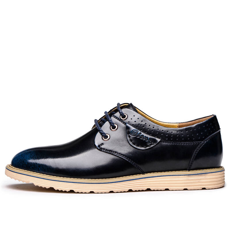 乔奈春季时尚日常休闲鞋 英伦男鞋 男士休闲皮鞋8202 乔奈蓝色8202 40