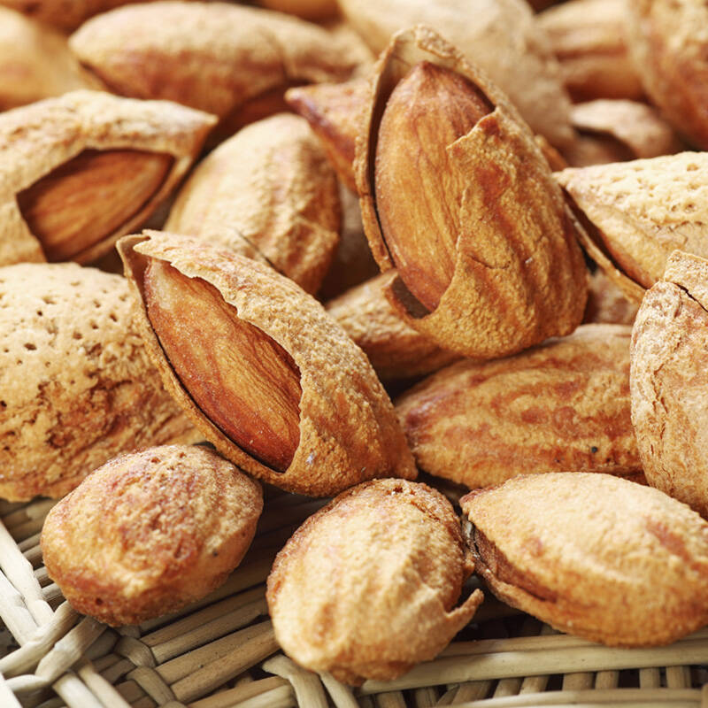 【恒康_开口巴旦木500g一口装】零食坚果干果手剥壳扁桃仁