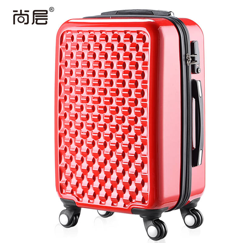 尚层 拉杆行李箱 万向轮商务旅行男女箱包20/24/28寸登机箱子 镜面格