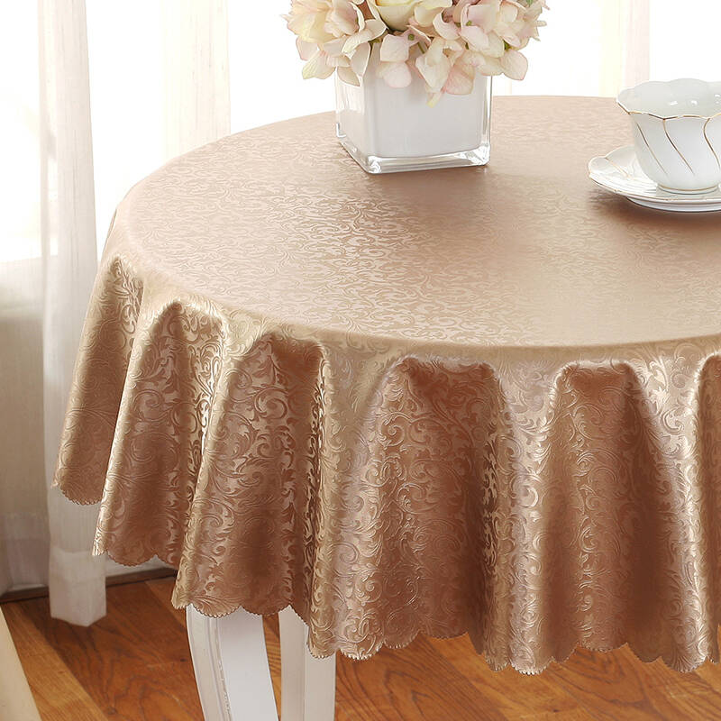 European Style Pvc Table Cloth Waterproof Anti Oil Ironing European Style Pvc Table Cloth Waterproof Anti Oil Ironing Dining Mat Hotel Round Chair Set Hook Flower Champagne Other Size