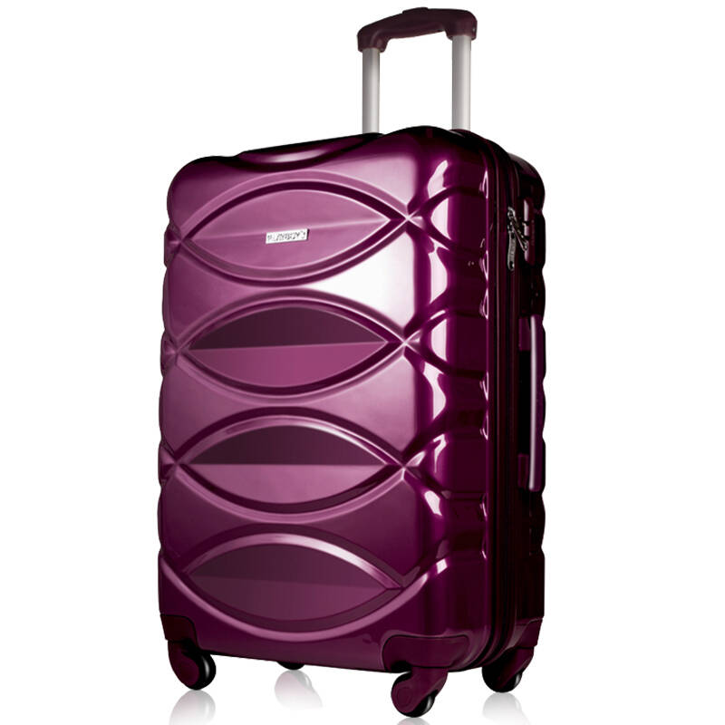 花花公子playboy万向轮拉杆箱旅行李箱24寸 紫色 24寸