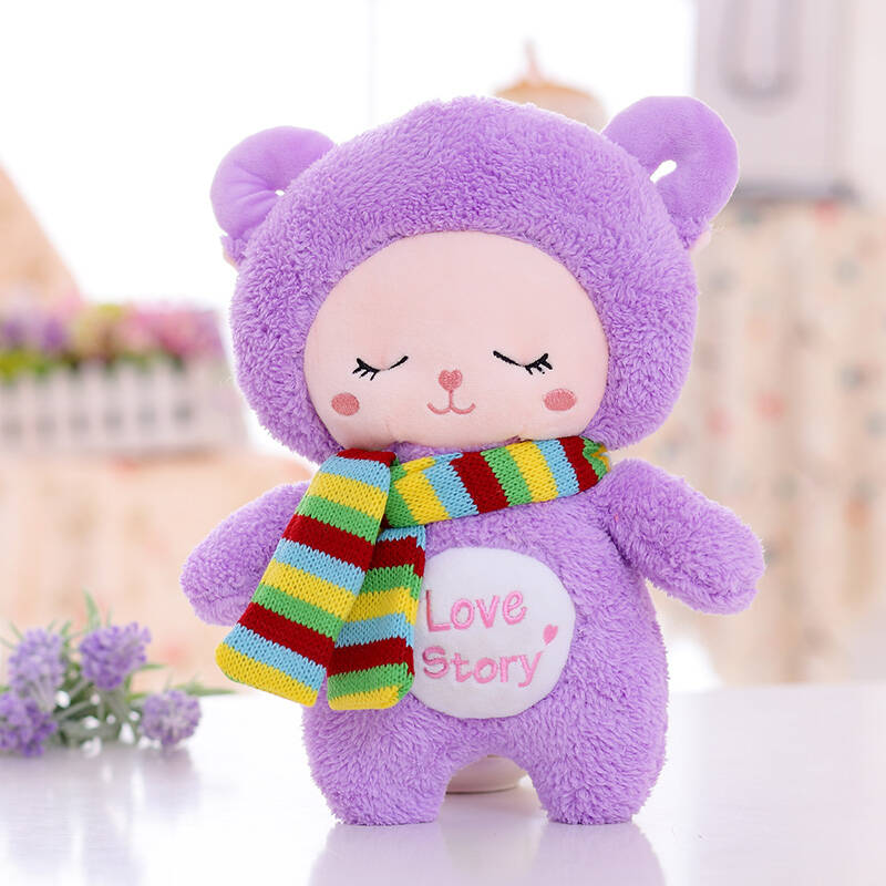 大号毛绒玩具羊年吉祥物羊驼抱枕公仔玩偶布娃娃生日礼物女生 紫色羊
