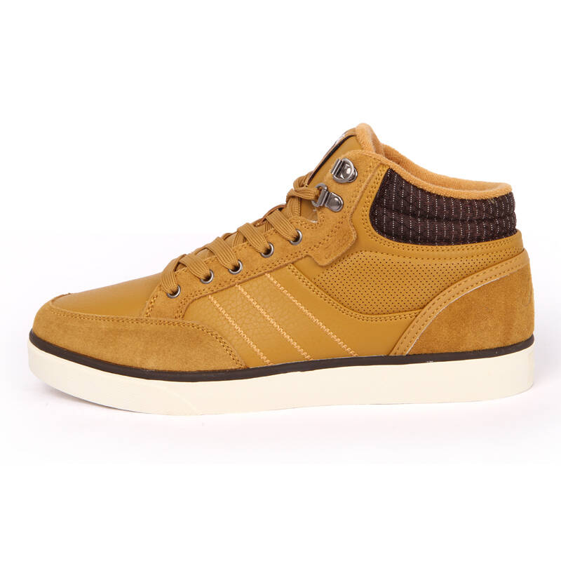 金莱克秋冬季经典板鞋 男高帮复古休闲鞋男街头潮流运动鞋14921045 土