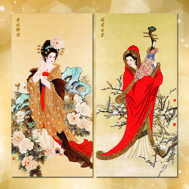 欧奈雅钻石绣贴钻画四大美女钻石画方钻满钻系列 160*90 4副方钻满钻