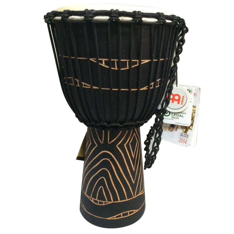 德国meinl麦尔 整木掏空 非洲鼓 手鼓 12寸黑金震波hdj15-l