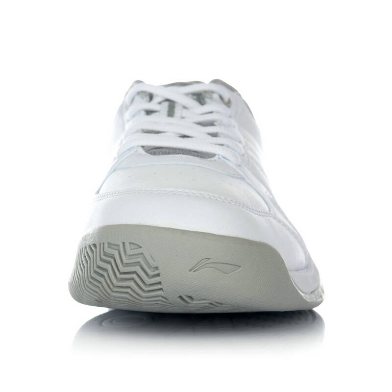 李宁旗舰店tennis legend男子基础网球鞋atdh009-1/-2 白/冷灰 41