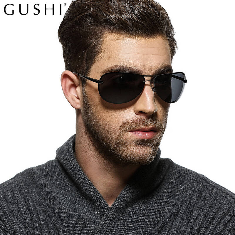 古狮gushi太阳镜男款蛤蟆镜偏光驾驶镜司机男士墨镜太阳眼镜10680