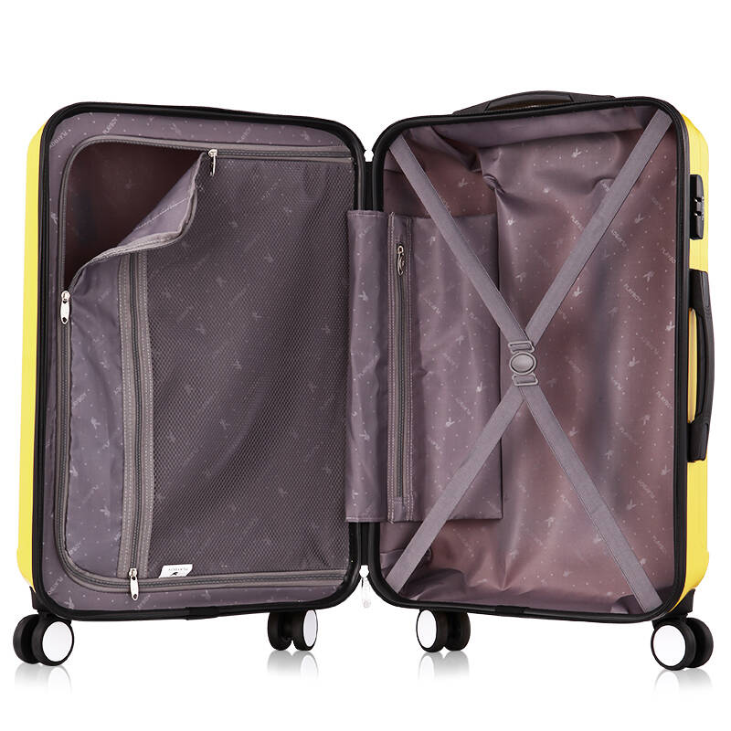 花花公子playboy托运箱28寸旅行拉杆箱万向轮行李箱包 黄色 28寸