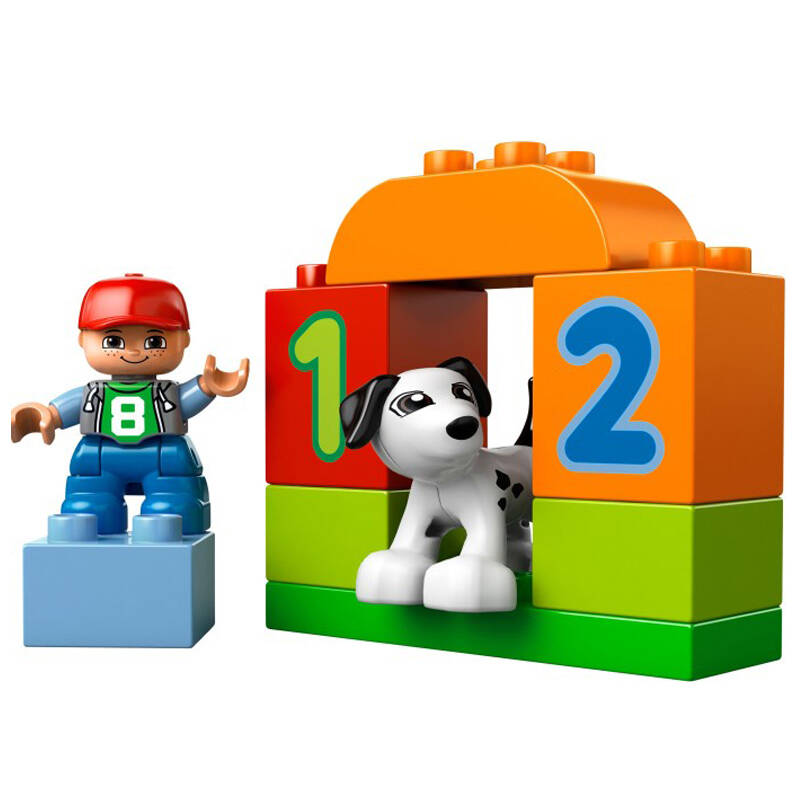 lego乐高积木玩具儿童益智拼装玩具大颗粒得宝系列 数字火车l10558