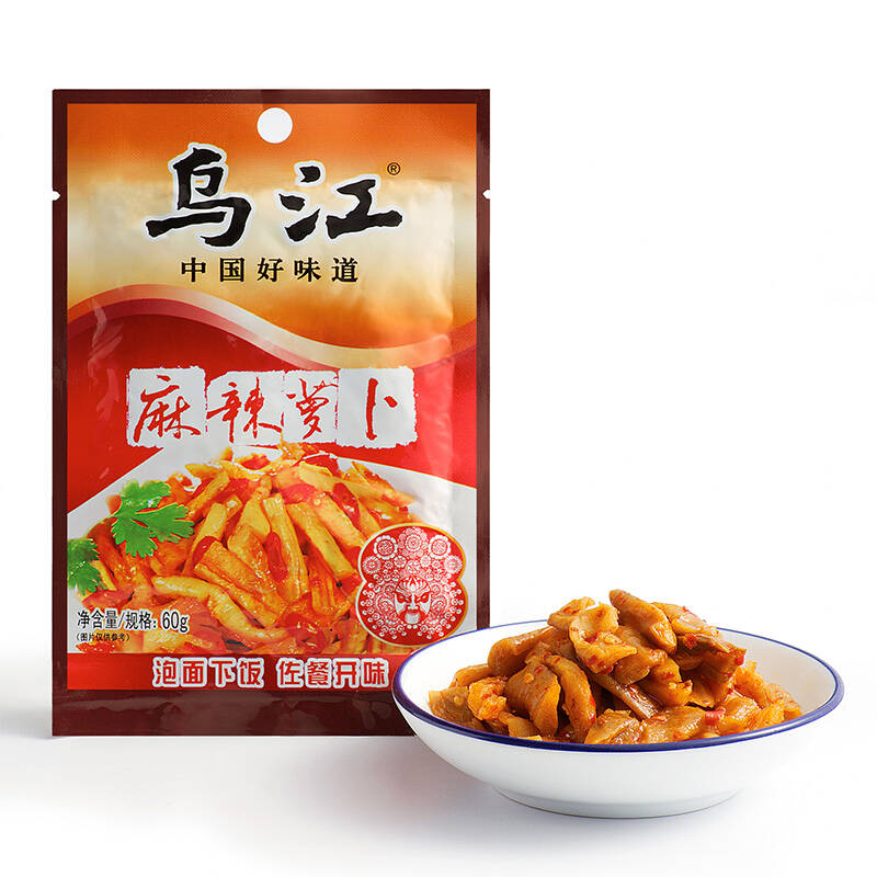 乌江涪陵榨菜 麻辣萝卜干60g 重庆特产佐餐食品开胃下饭菜咸菜 喝粥下