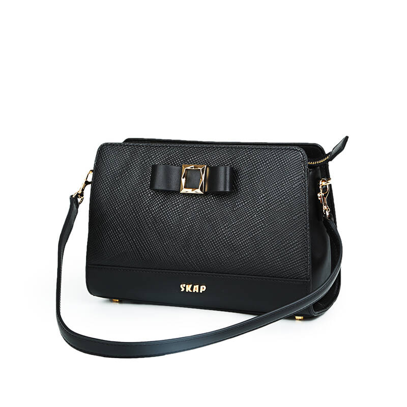 skap欧美时尚休闲斜挎女包斜纹真皮牛皮拉链式女士单肩包包高档皮质横