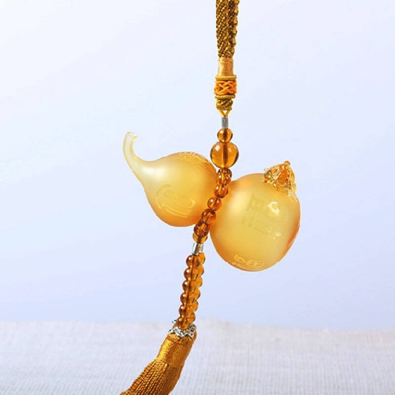 西渡 汽车挂件车饰品聚福纳财保平安貔貅挂件茶色葫芦