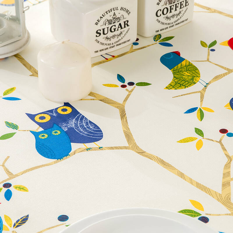 喜欢屋纯棉田园儿童布艺桌布台布餐桌布 布谷鸟 140cm*200cm