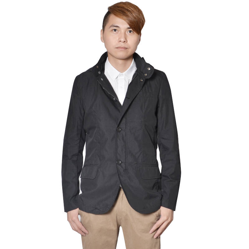 班尼路都市系列(baleno urban)男装两件套夹棉修身休闲西服 黑色 s