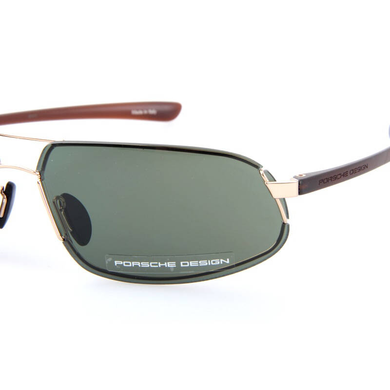 porsche 保时捷 男款金色镜框墨绿色镜片眼镜太阳镜 p 8484 a 67mm