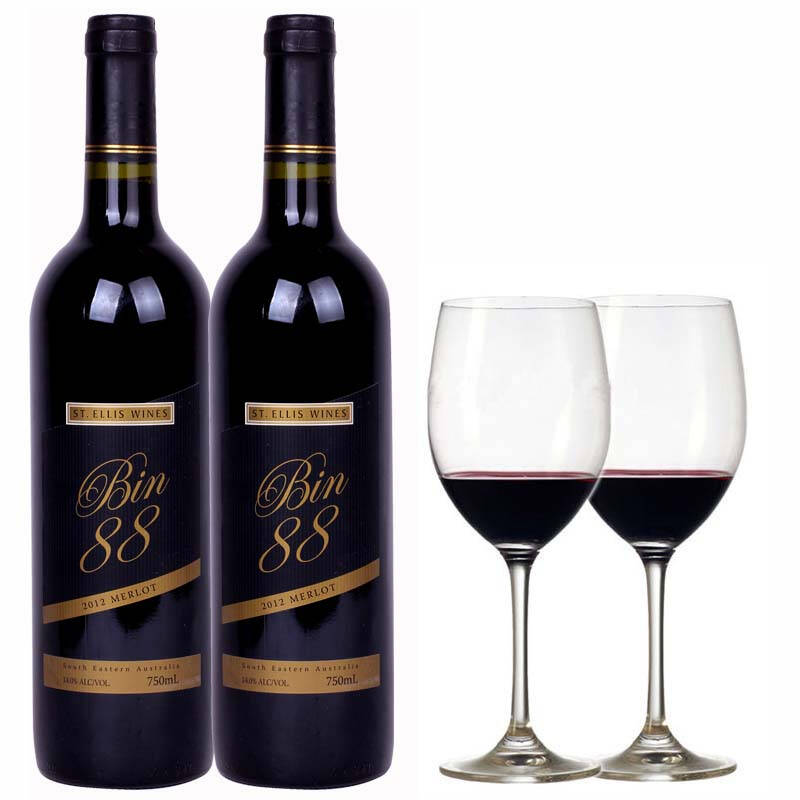 澳大利亚进口 2012滨尼88梅洛干红葡萄酒 750ml/瓶 1瓶