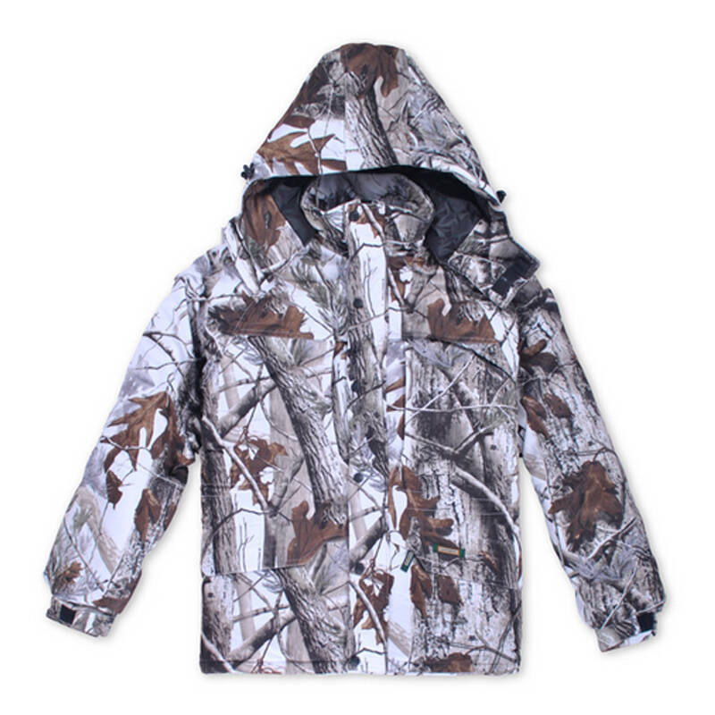 打猎服雪地迷彩冬猎服棉服保暖户外狩猎打猎服套装军迷服饰 雪地迷彩