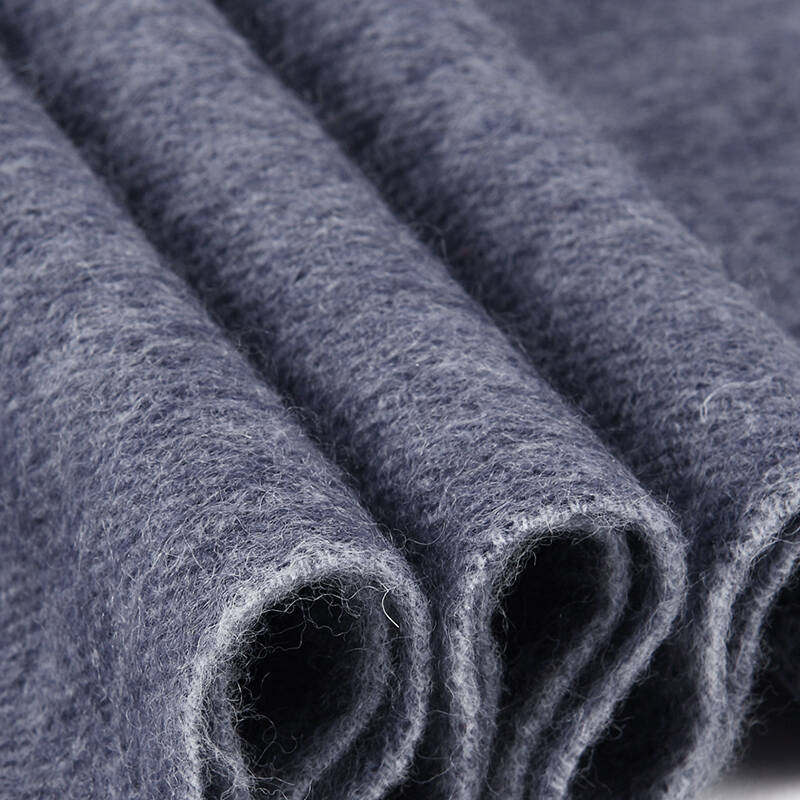 cncn 新品纯羊毛围巾 纯色多色男士羊毛围巾nwjy4528 灰蓝色