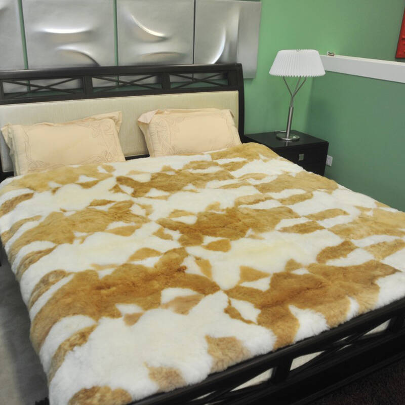 allsking傲世麟 羊驼毛床毯 蛙型羊驼床毯 175*210cm