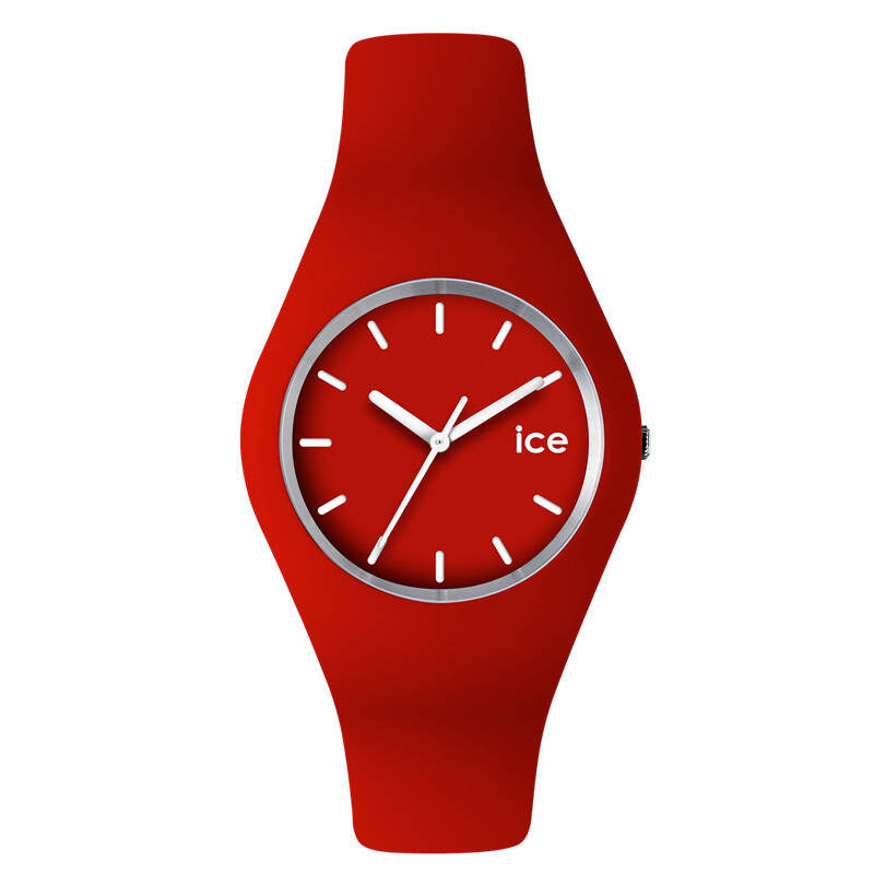 icewatch 比利时手表ice系列石英女表 情侣款防水手表 red