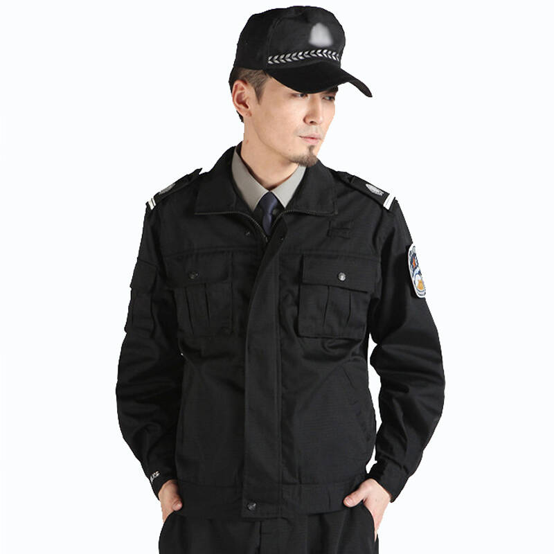 服黑色長袖防寒防風執勤訓練服冬季協警作訓服男保安服套裝特警作訓