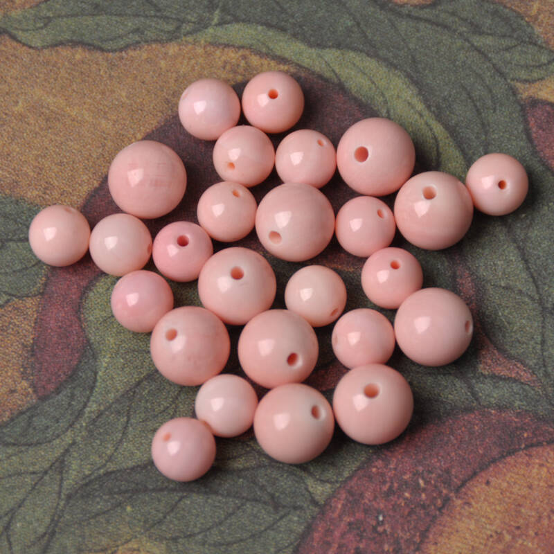 福安阁 diy天然孩儿面珊瑚贝粉色贝壳隔珠配珠腰珠弟子珠散珠佛珠手串