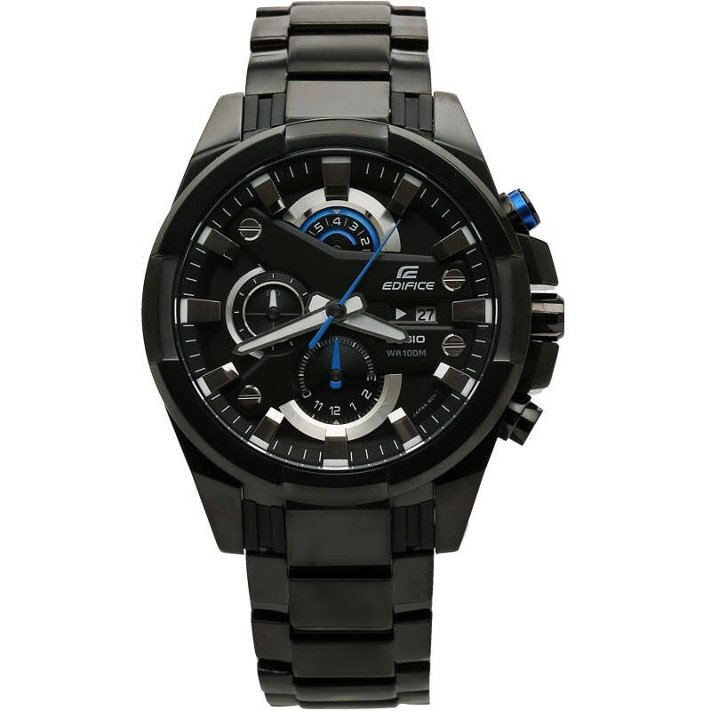 卡西欧 (casio) 手表 edifice系列 防水三眼运动石英男表 efr-540bk