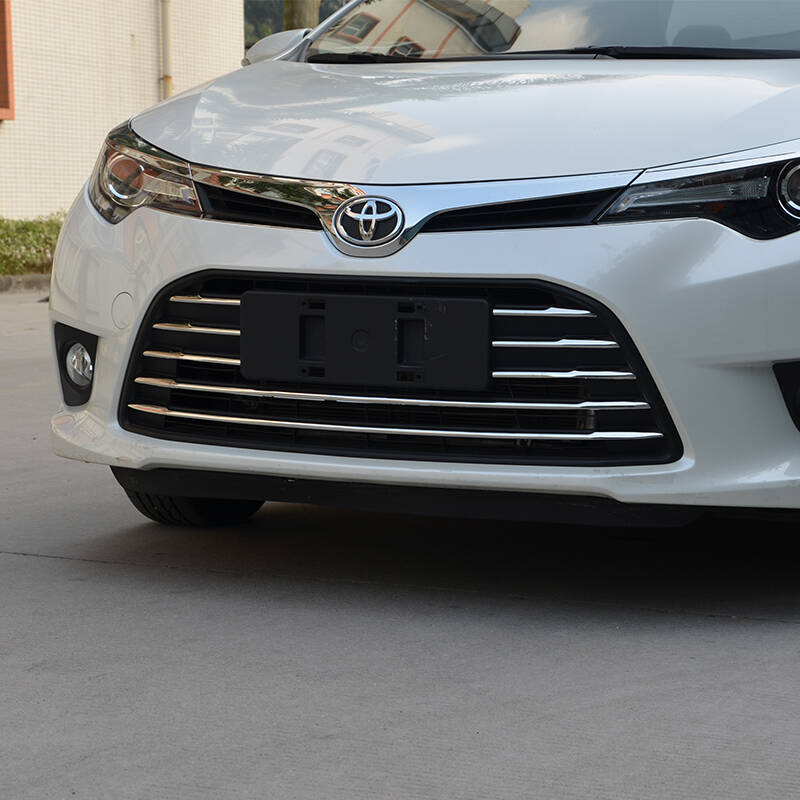 鸿河 丰田雷凌专用不锈钢中网饰条 14雷凌改装进气隔栅下中网装饰亮条